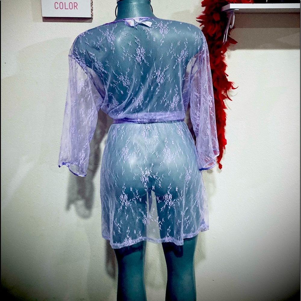 See through Lilac Robe